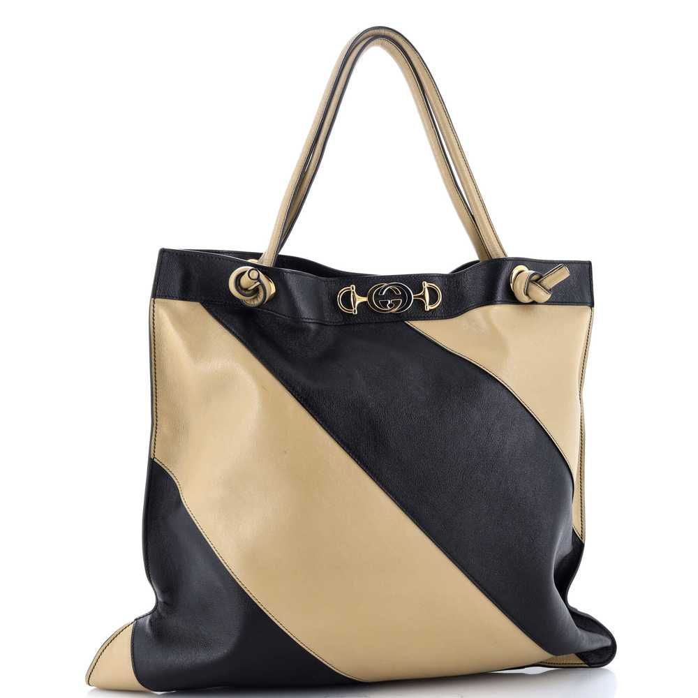 GUCCI Zumi Tote Striped Leather Large - image 2