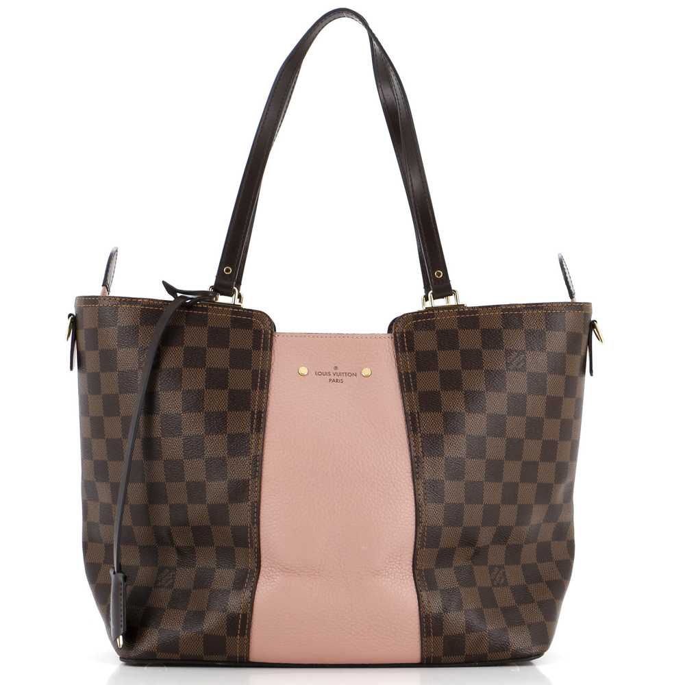 Louis Vuitton Jersey Handbag Damier with Leather - image 1