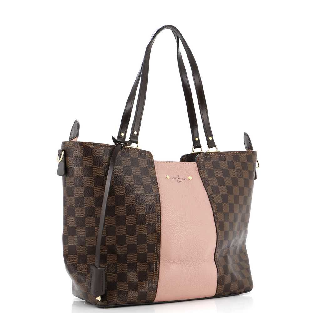 Louis Vuitton Jersey Handbag Damier with Leather - image 2