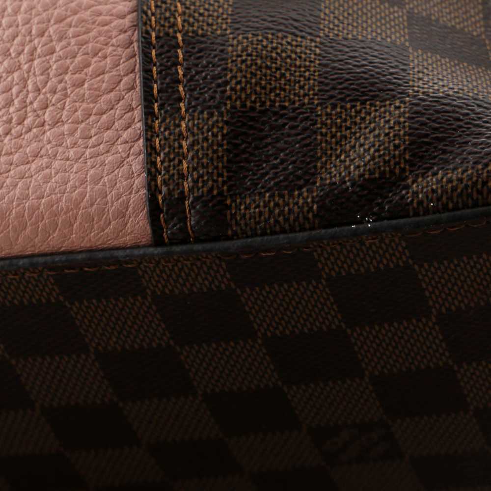 Louis Vuitton Jersey Handbag Damier with Leather - image 7