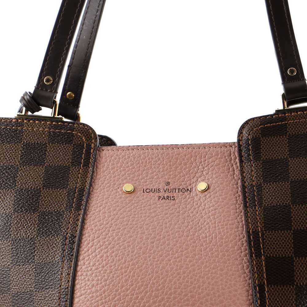 Louis Vuitton Jersey Handbag Damier with Leather - image 8