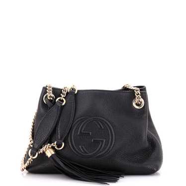 GUCCI Soho Chain Strap Shoulder Bag Leather Mini