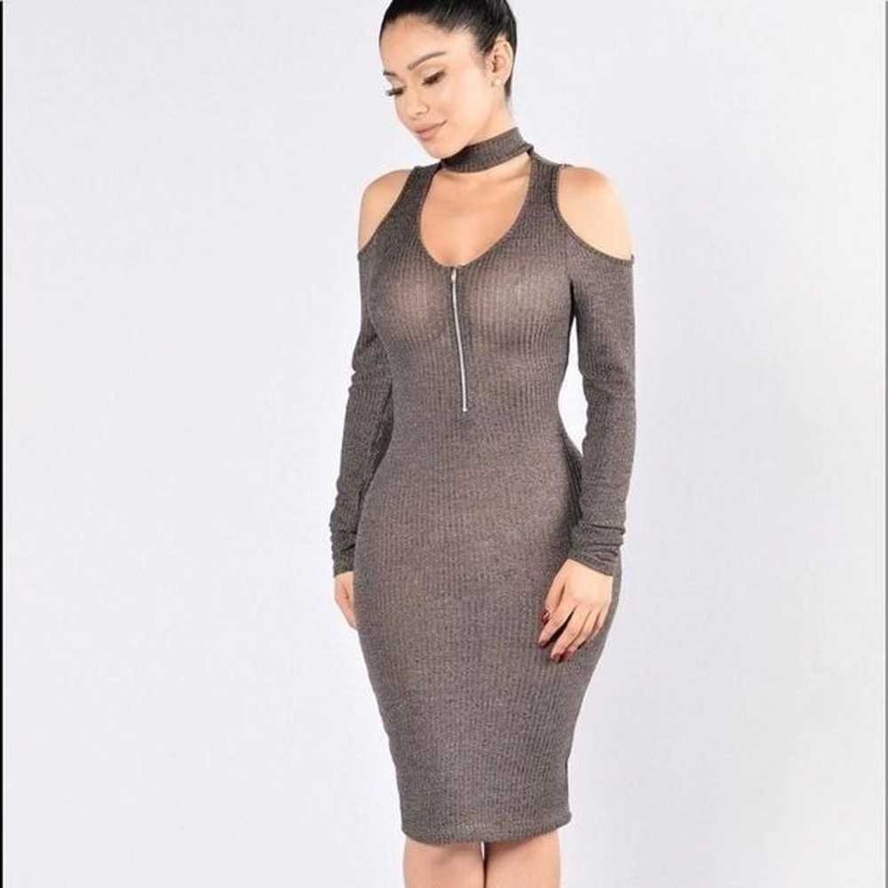 Fashion Nova Nine Lives Dress - Charcoal - image 1