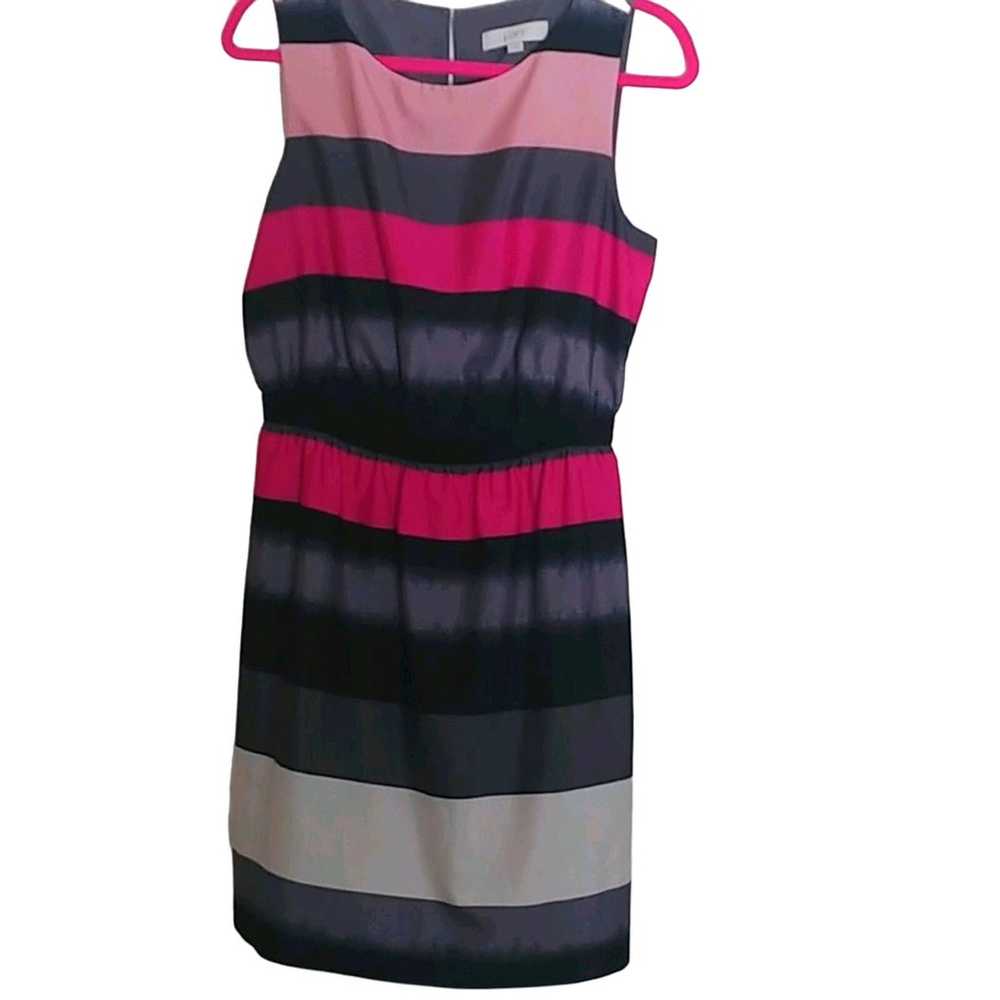 Ann Taylor LOFT Striped Pink Sleeveless Medium - image 2