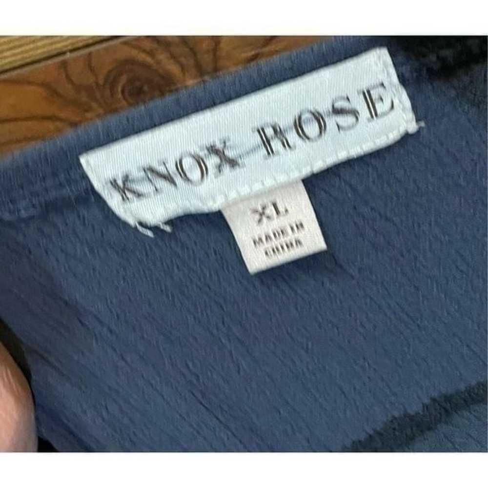 Knox Rose Women's Navy Blue Cross Stitched Floral… - image 3