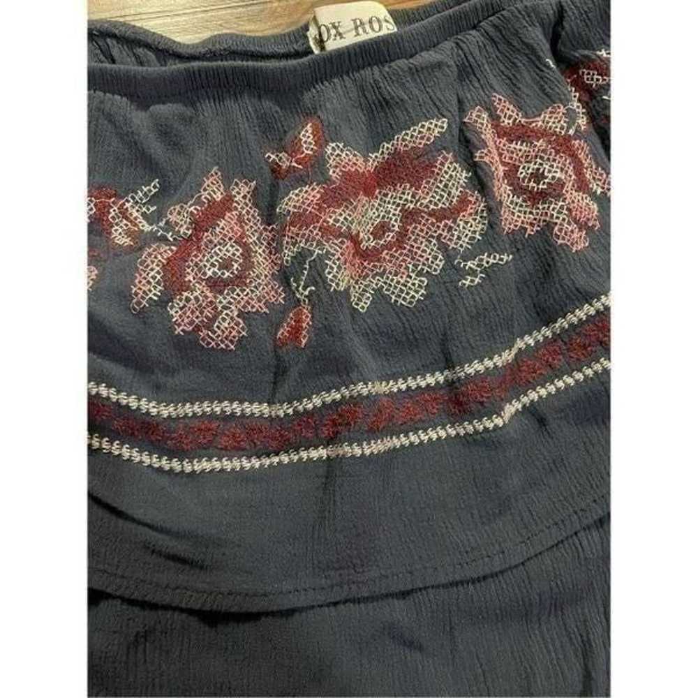 Knox Rose Women's Navy Blue Cross Stitched Floral… - image 7