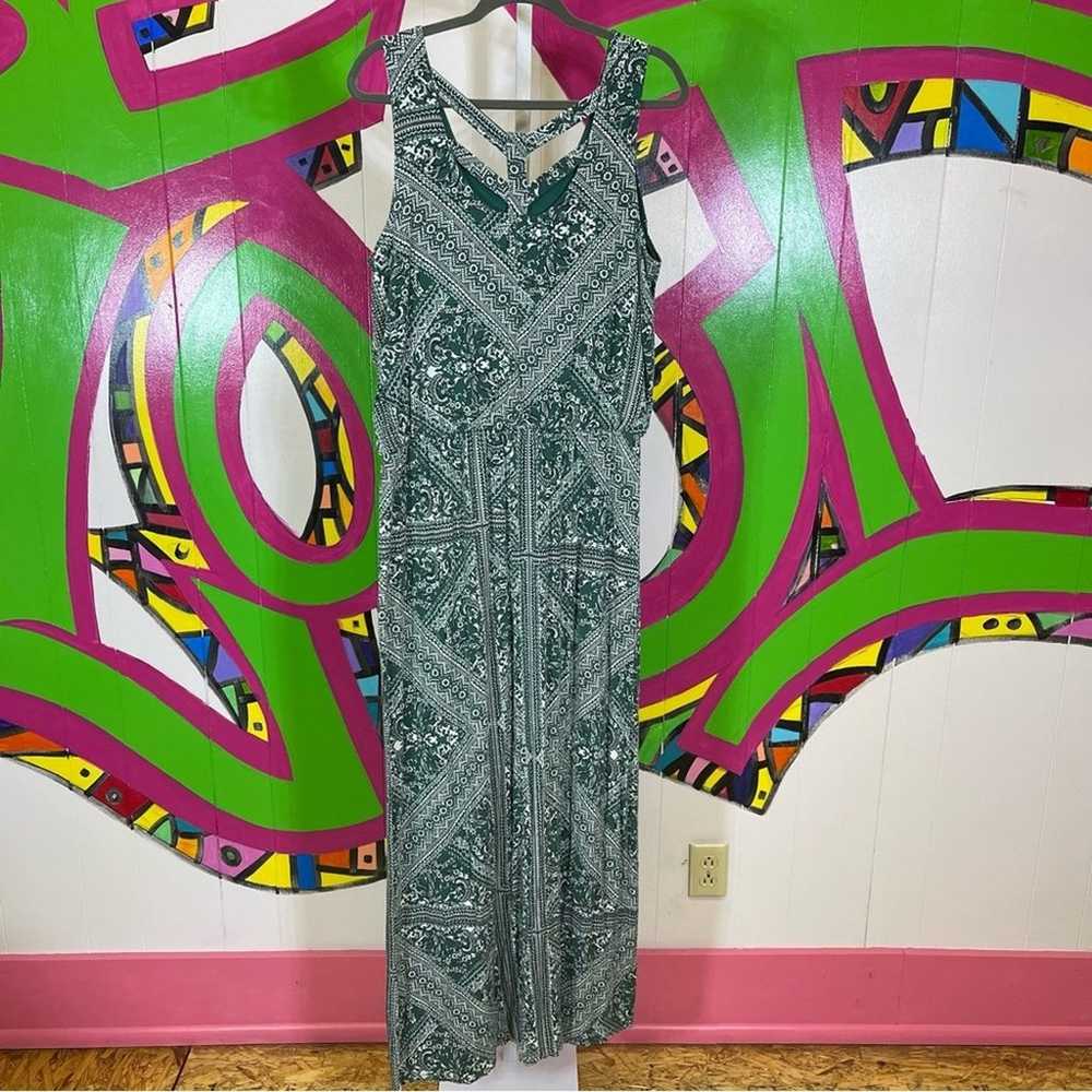 Maurices, Green Paisley Printed Strappy Maxi Dres… - image 6