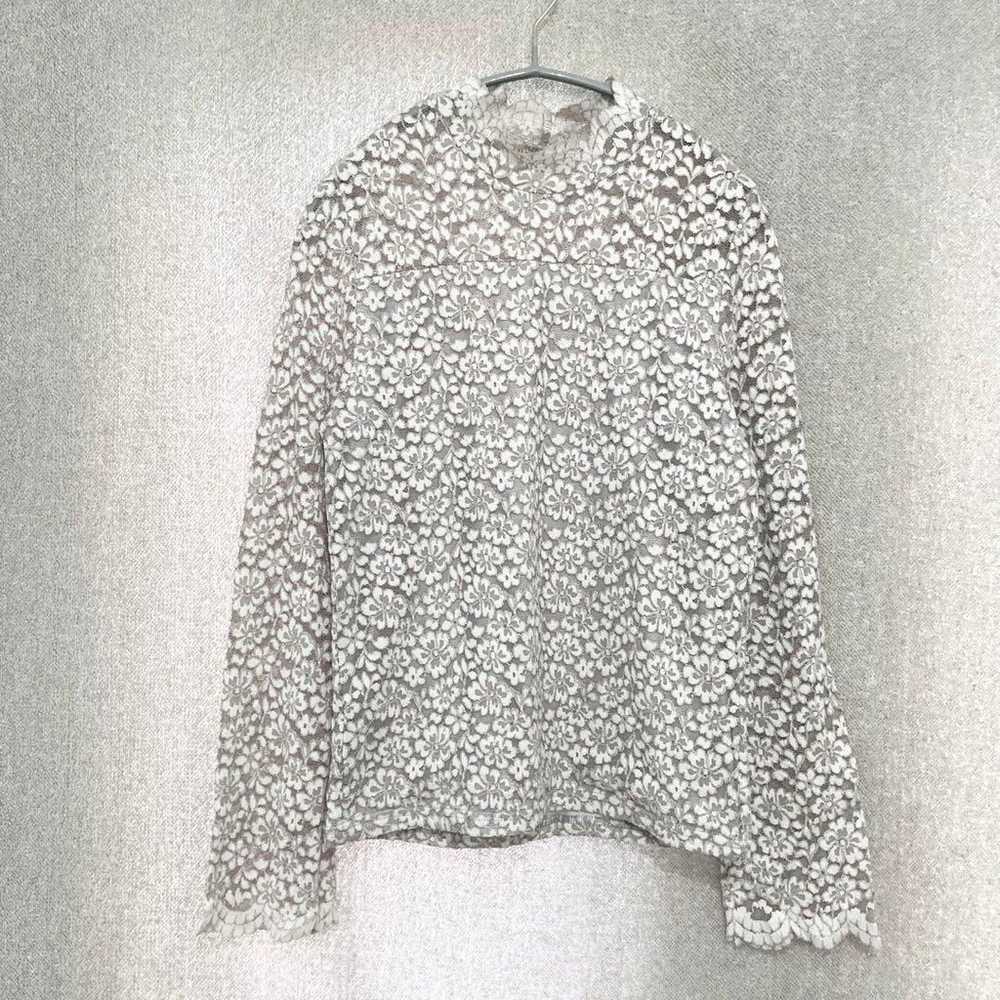 High-quality piacere floral lace long-sleeve knit… - image 1