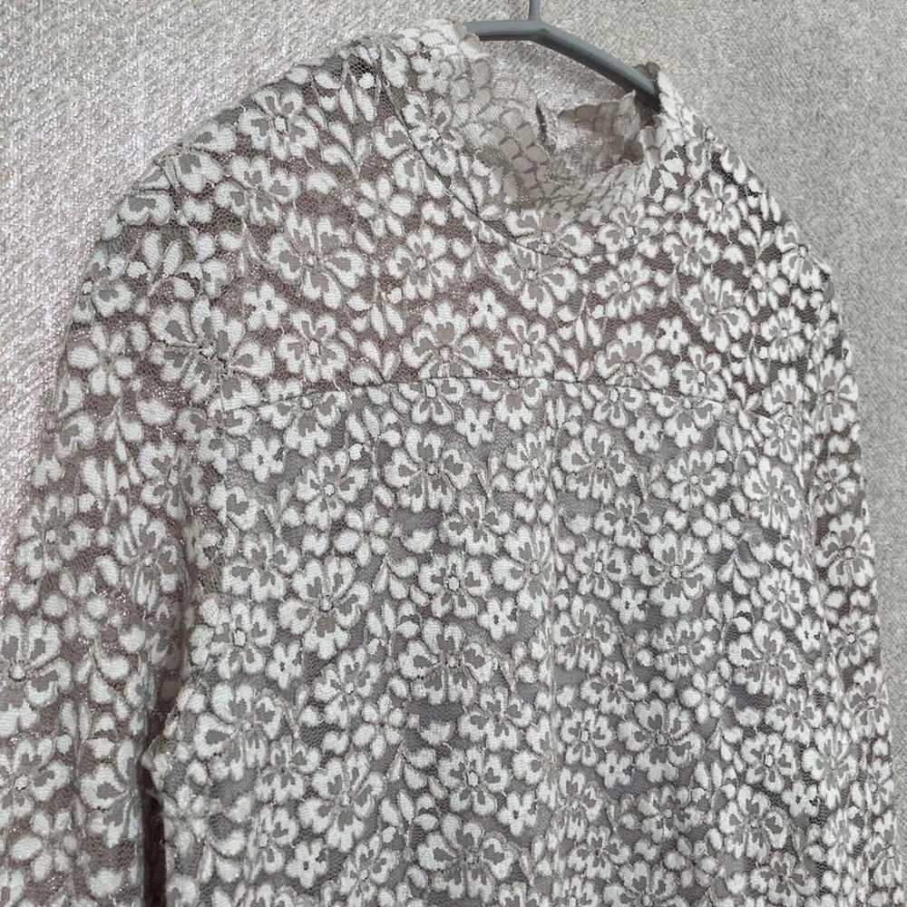 High-quality piacere floral lace long-sleeve knit… - image 2