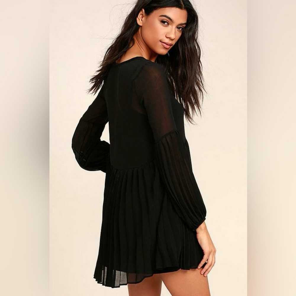 Lulus Aim to Pleats Black Long Sleeve Dress - image 4