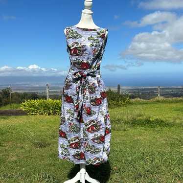 eShakti Retro Rockabilly Tiki Aloha Hawaii Fit Fl… - image 1