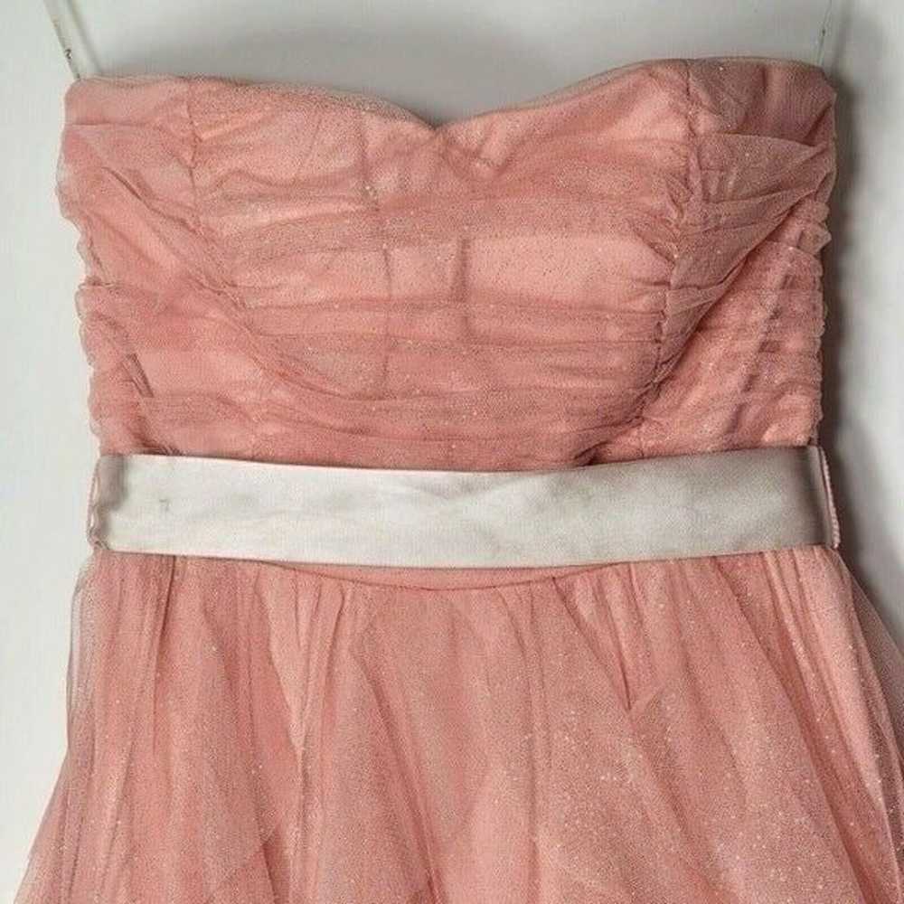 Teeze Me Strapless pink glitter dress, party home… - image 2