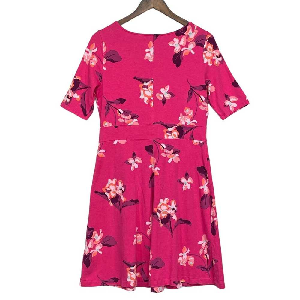 Lands' End Pink Floral Mini Dress Women Size M 10… - image 3