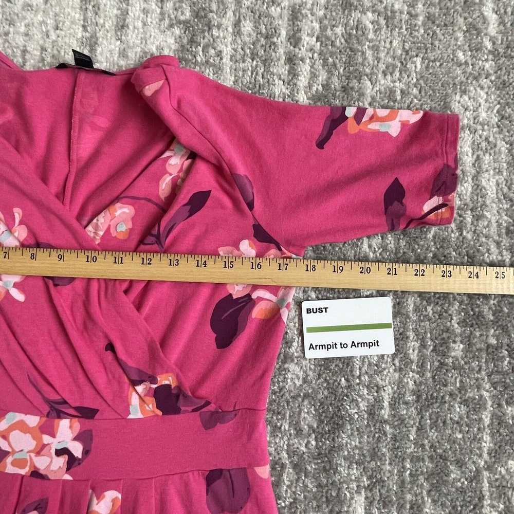 Lands' End Pink Floral Mini Dress Women Size M 10… - image 8