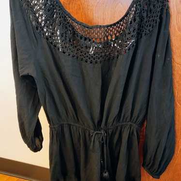 NWOT/ VICTORIA'S SECRET black long sleeve romper - image 1