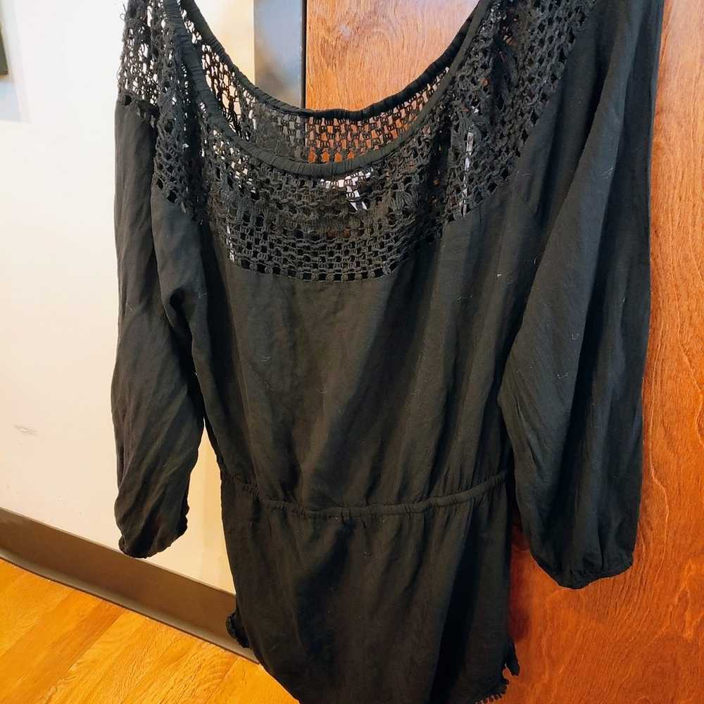 NWOT/ VICTORIA'S SECRET black long sleeve romper - image 7