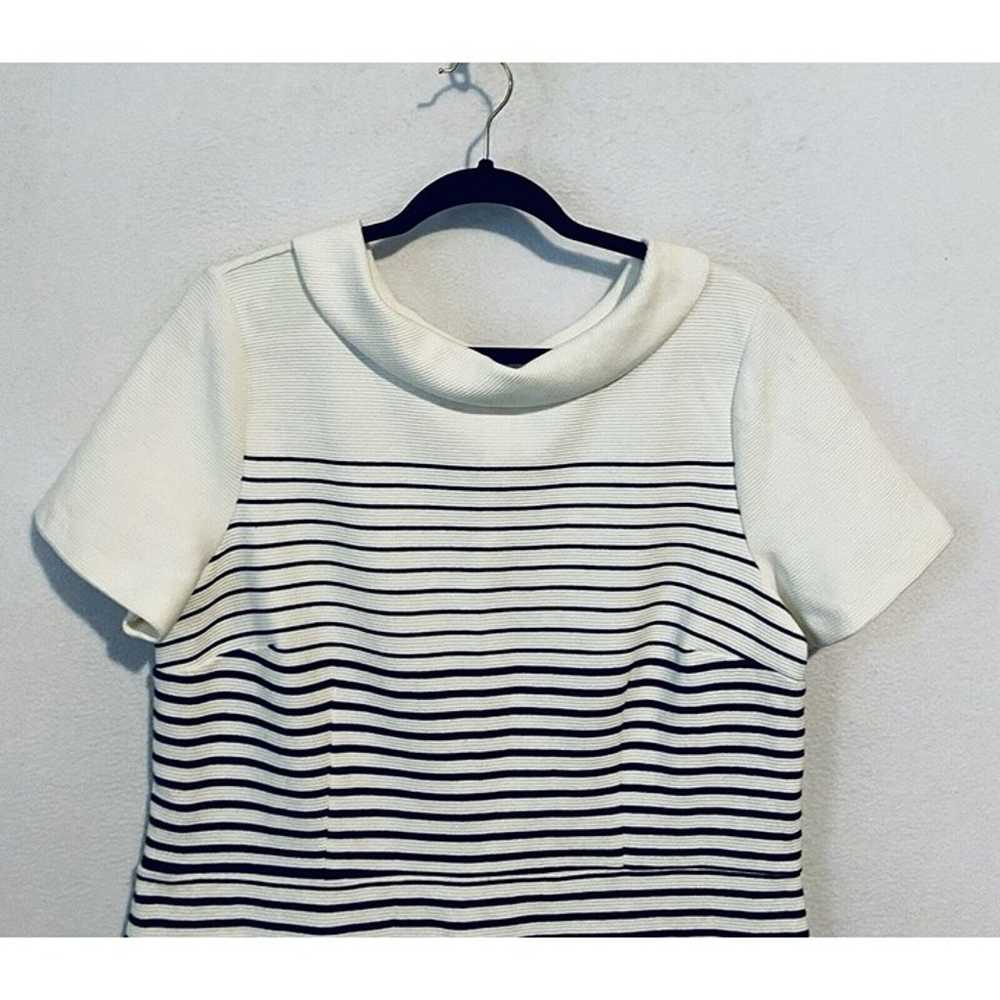 Talbots Dress Womens 16 White Black Ombre Striped… - image 2