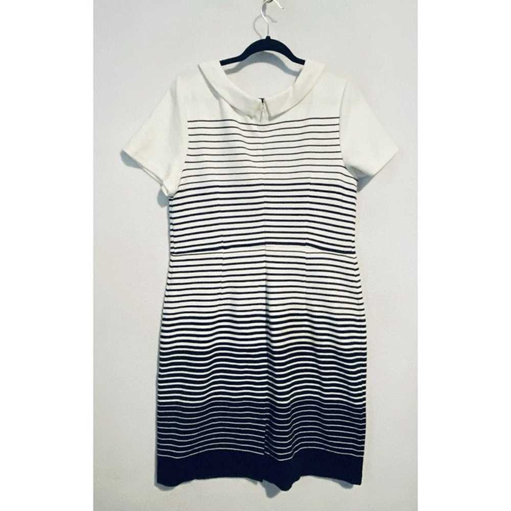 Talbots Dress Womens 16 White Black Ombre Striped… - image 4