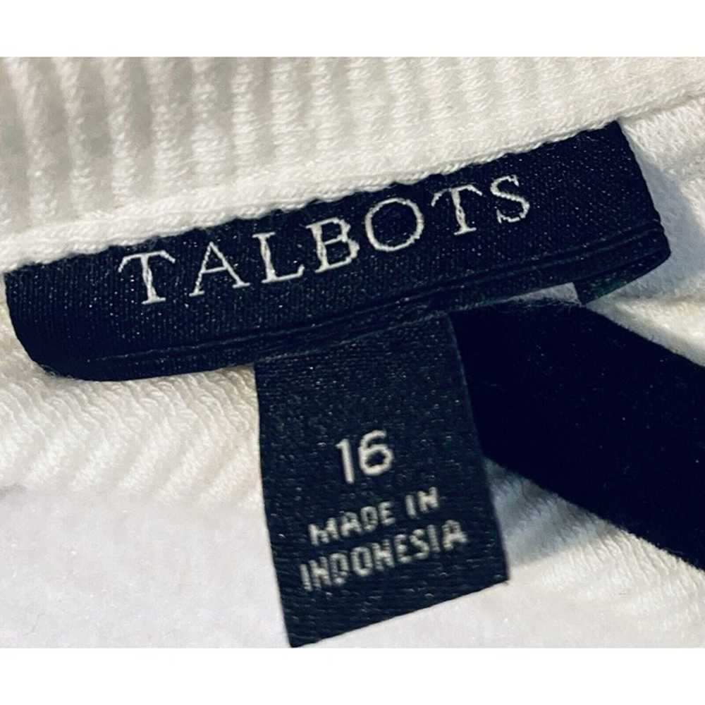 Talbots Dress Womens 16 White Black Ombre Striped… - image 6