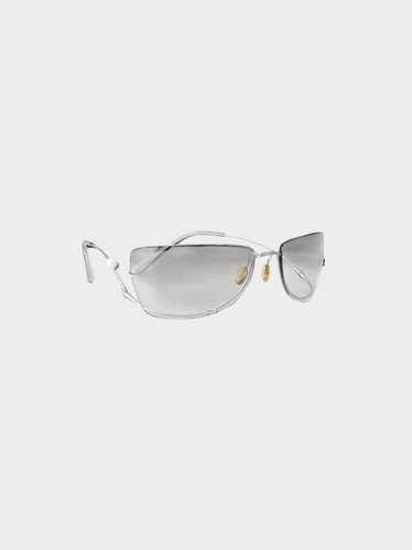 Chanel 2010s Rare Silver Rimless Lower Frame Sungl