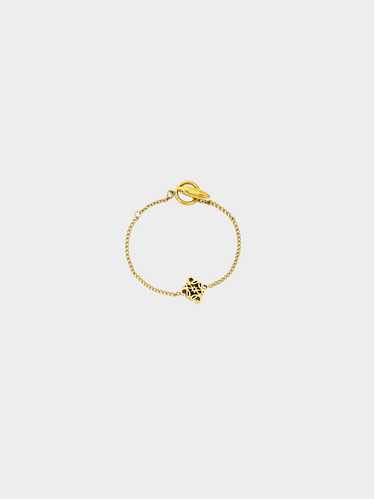 Loewe 2010s Gold Anagram Bracelet