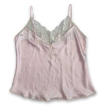 Vintage Light Pink Satin Tank