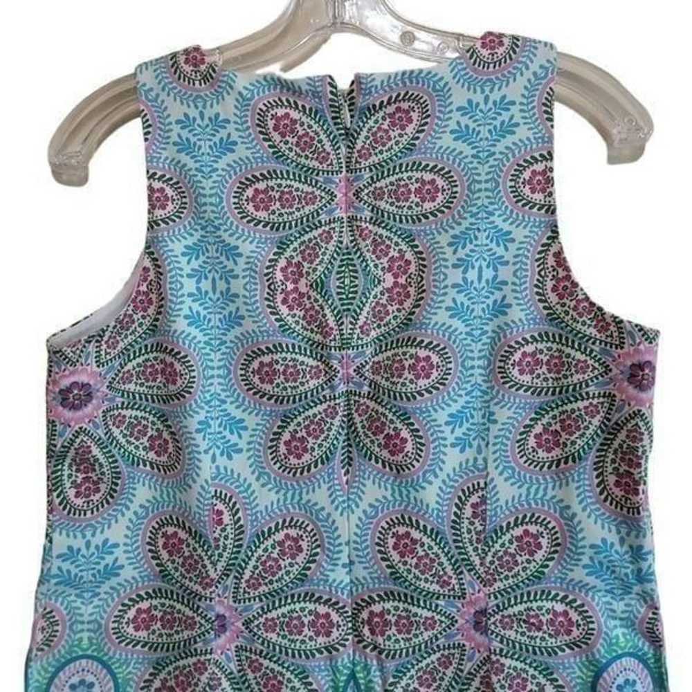 London Times  Blue Pink Green Sleeveless  Dress w… - image 7