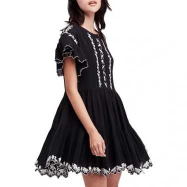 Free People Santiago Embroidered Mini Dress