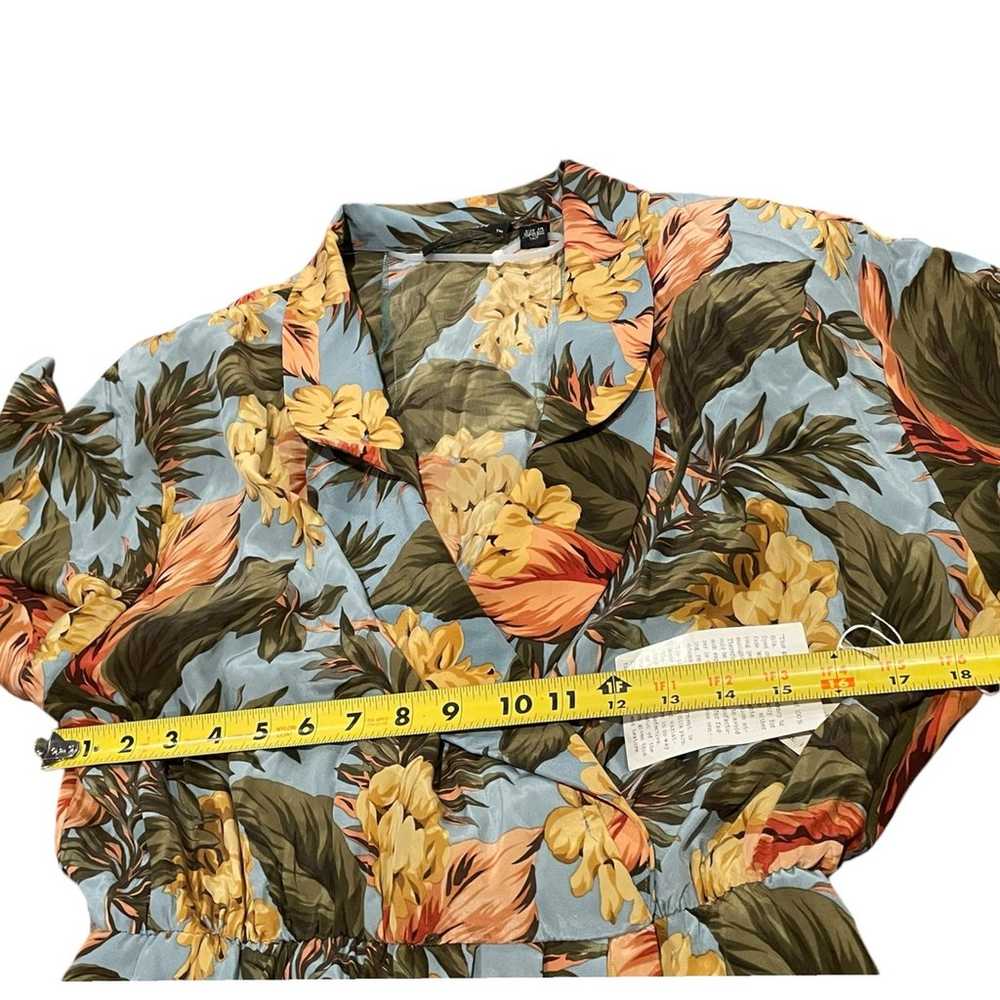 Womens Silk Hawaiian Dress Gillian Sleeves Tropic… - image 9