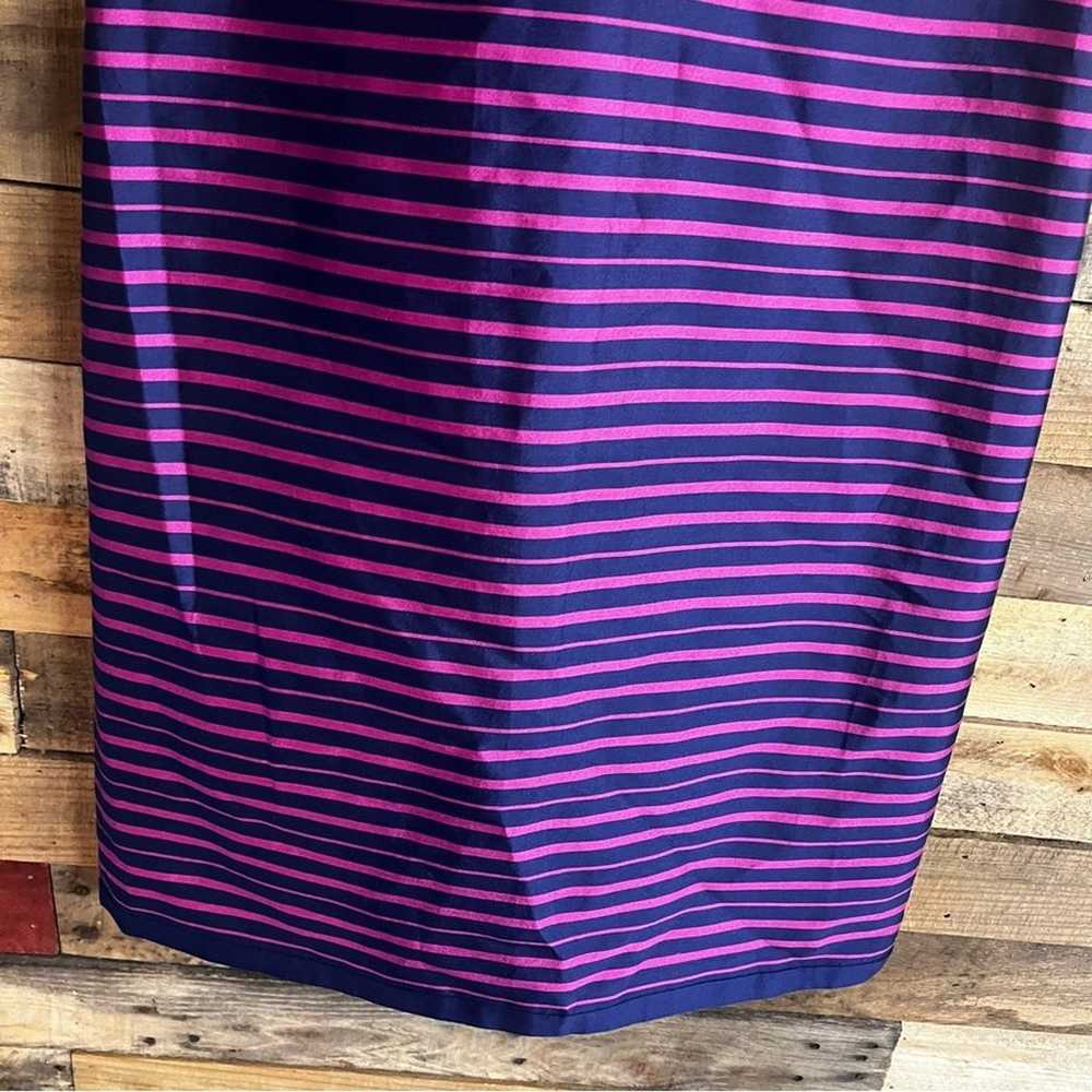 Talbots Purple And Blue Stripe Dress Size 8 - image 5