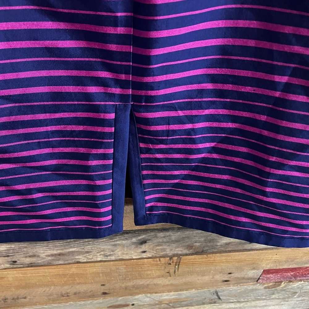 Talbots Purple And Blue Stripe Dress Size 8 - image 7