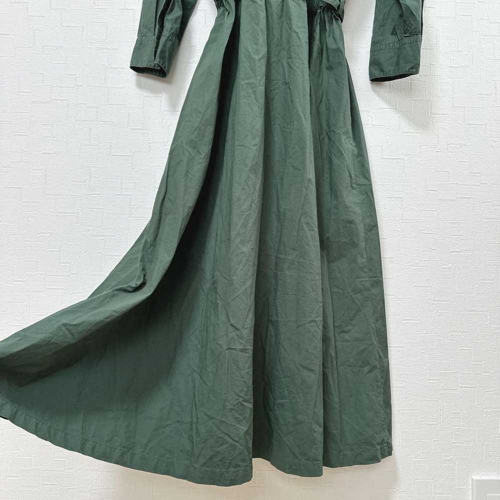 Preferral [40] Long shirt dress Waist ribbon Rubb… - image 10