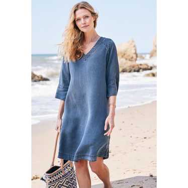 Soft Surroundings Positano Getaway Denim dress sz 