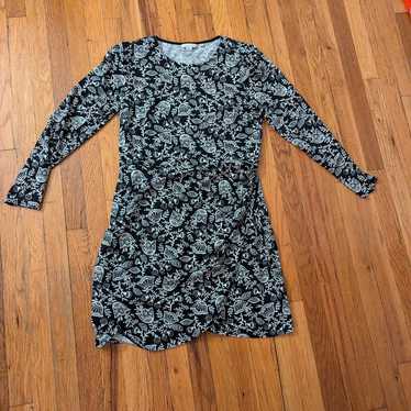 Boden Faux Wrap Long Sleeve Dress