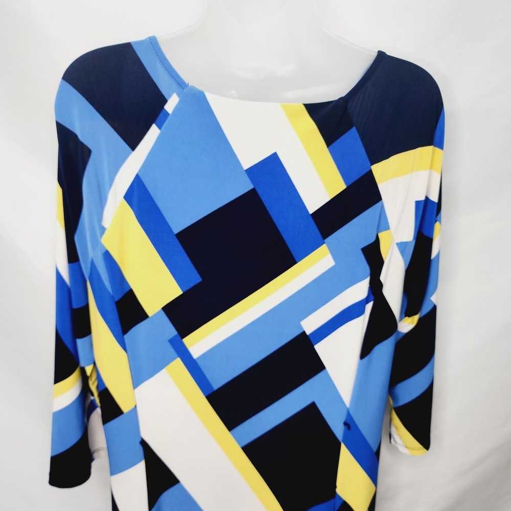 Lauren Ralph Lauren Retro Geometric Blue & Yellow… - image 10