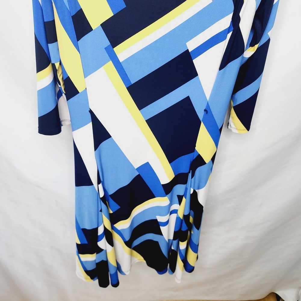 Lauren Ralph Lauren Retro Geometric Blue & Yellow… - image 11