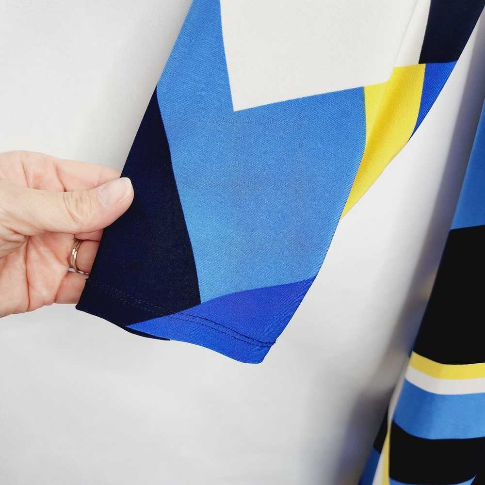 Lauren Ralph Lauren Retro Geometric Blue & Yellow… - image 3