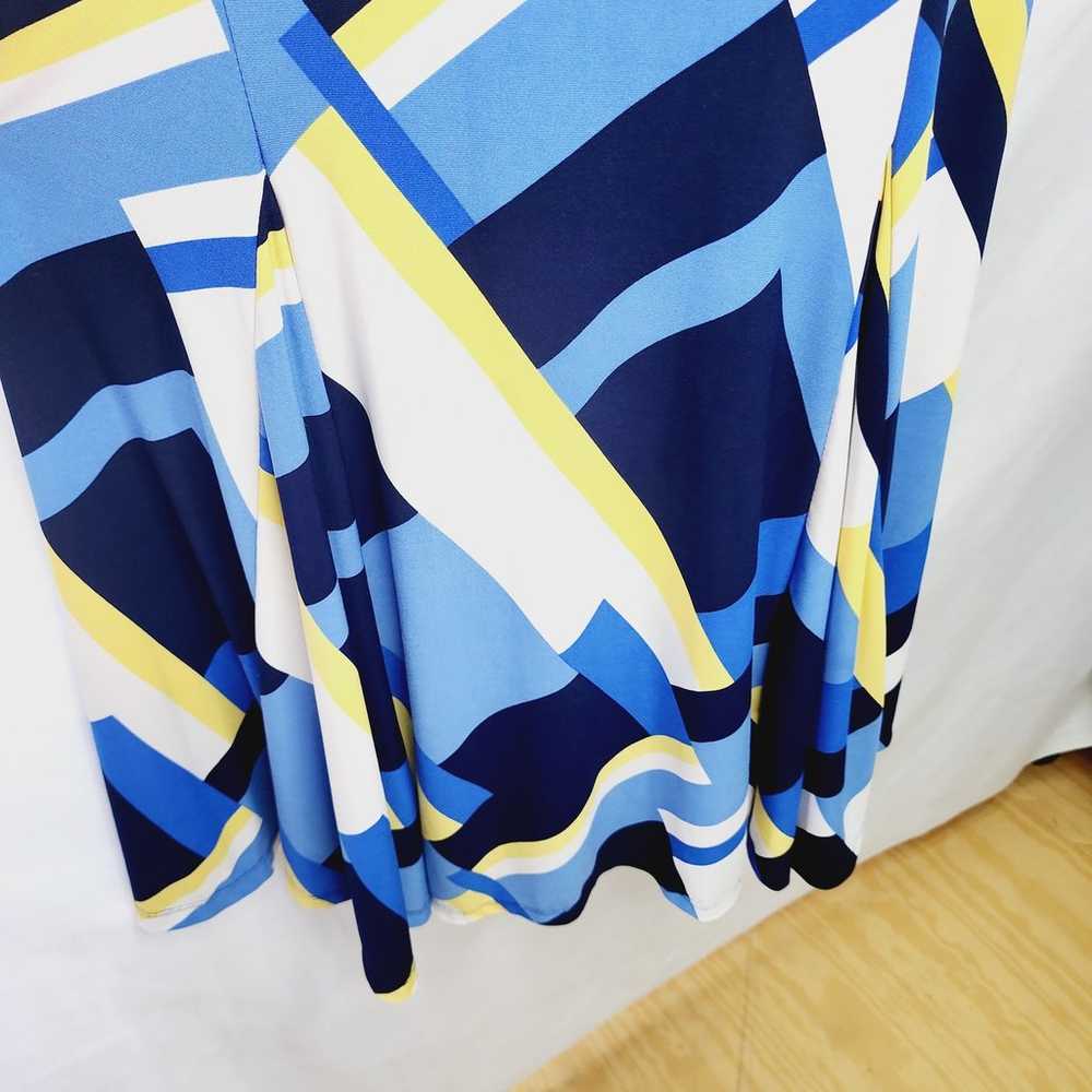 Lauren Ralph Lauren Retro Geometric Blue & Yellow… - image 4