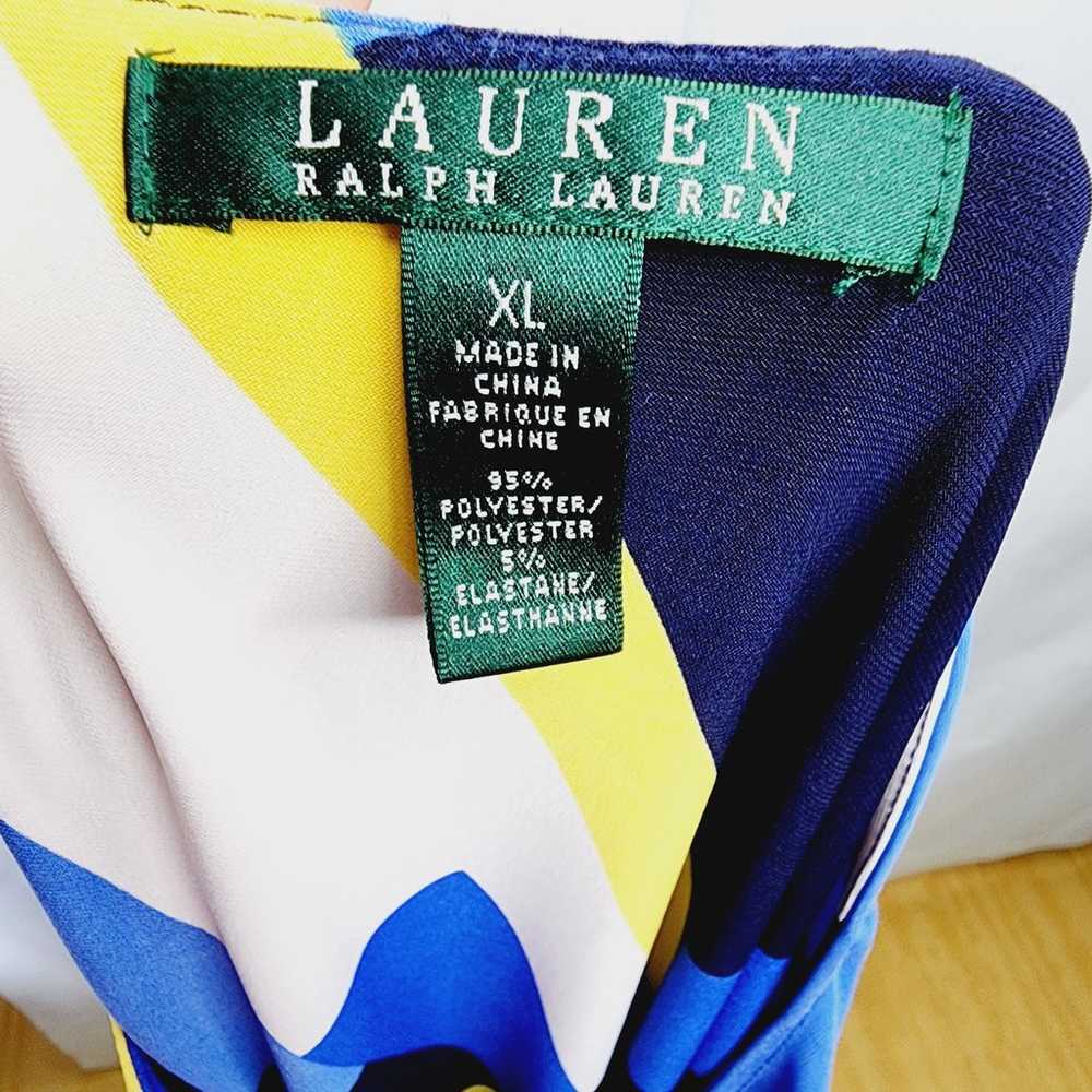 Lauren Ralph Lauren Retro Geometric Blue & Yellow… - image 6