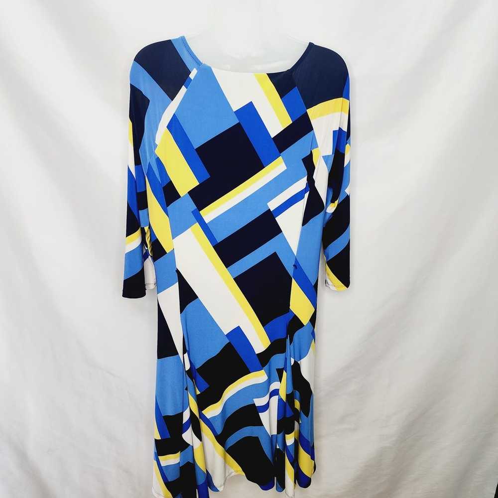 Lauren Ralph Lauren Retro Geometric Blue & Yellow… - image 9