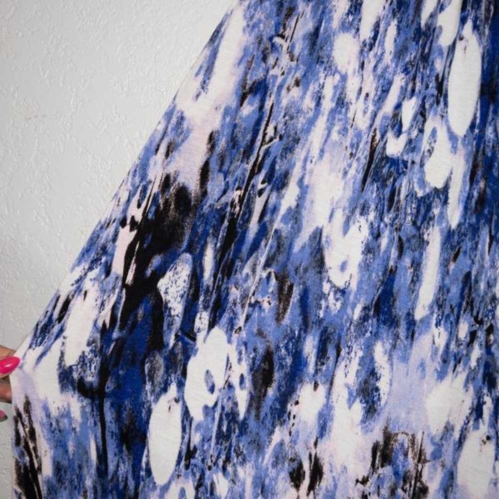 Lucy & Laurel Blue Abstract Sleeveless Sundress S… - image 2