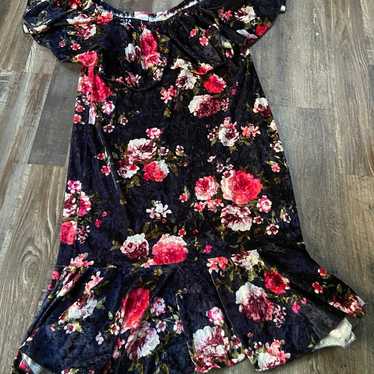 Lularoe Cici flounce dress velvet floral size 2xl - image 1