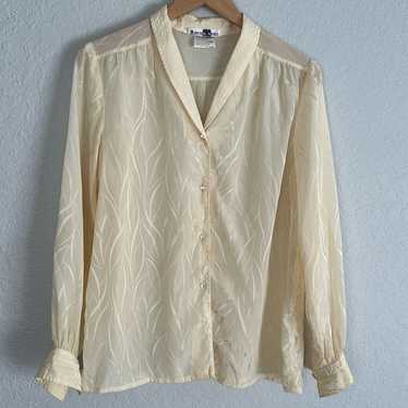 Vintage Franck Olivier Butter Yellow Blouse Paris 