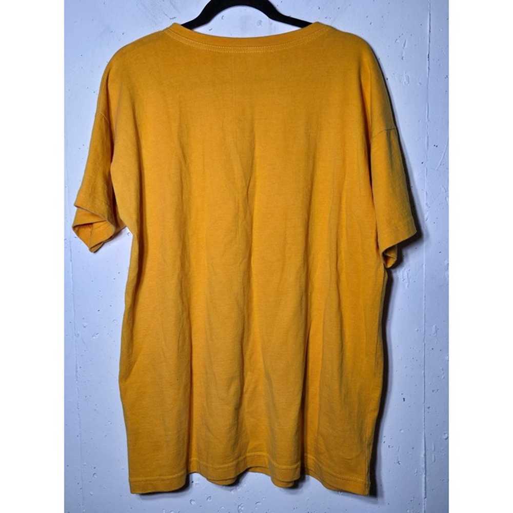 Vintage Yellow Puff Paint T-Shirt One Size 80s 90… - image 2