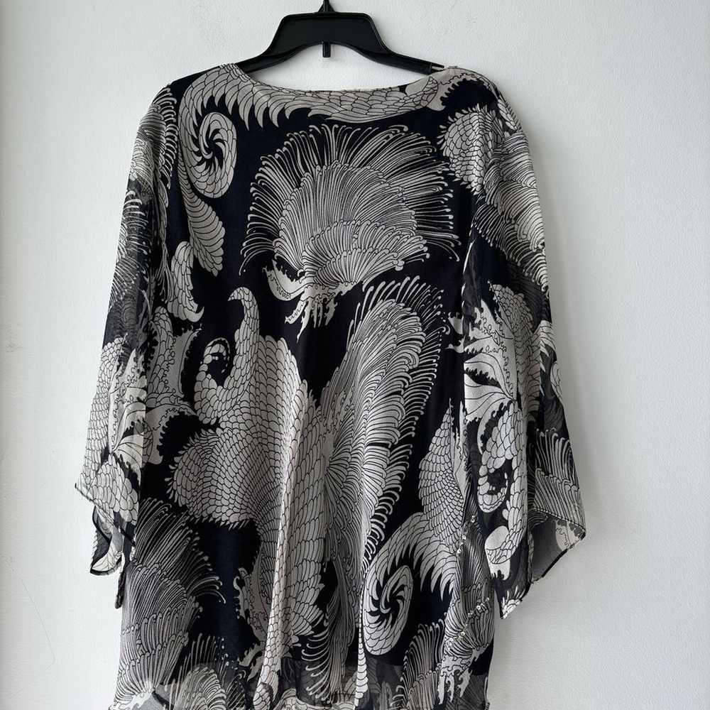 Vintage Signature JMB Blouse Black Silver Sequin … - image 2