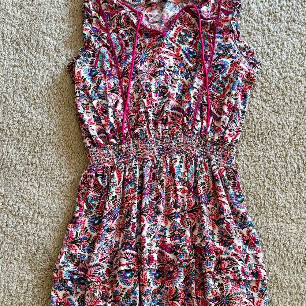 Natural Life Women's Pink Palms Smocked Mini Dres… - image 1