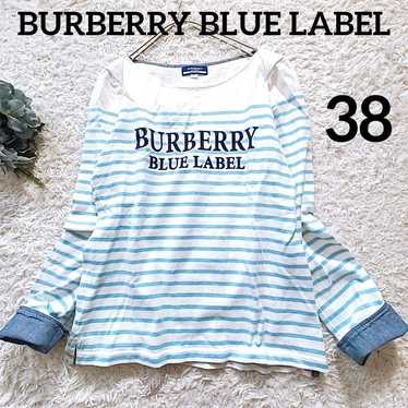 Burberry Blue Label Blue Border Long Sleeve T-Shir