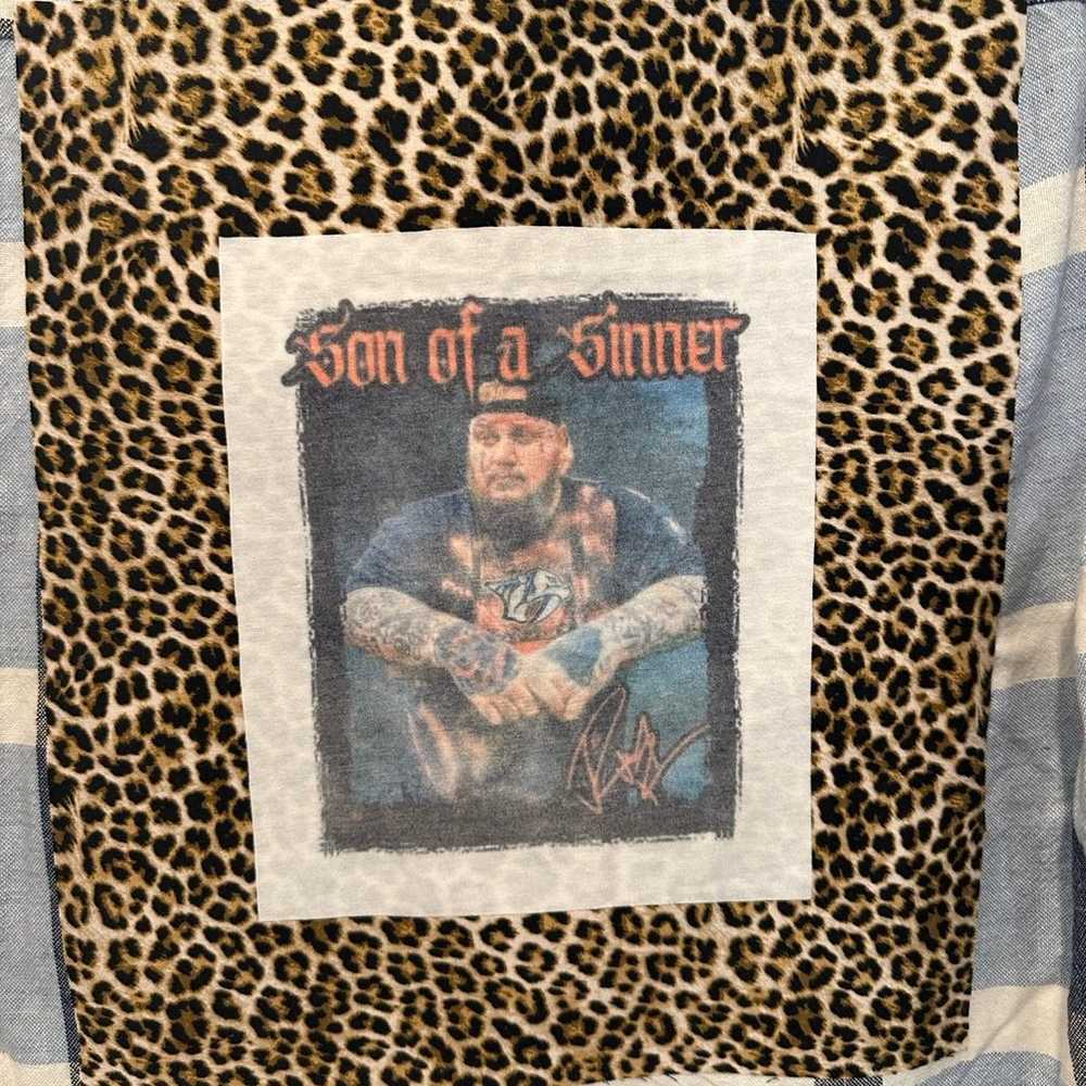 JELLY ROLL Son of a Sinner tshirt Upcycled flanne… - image 2