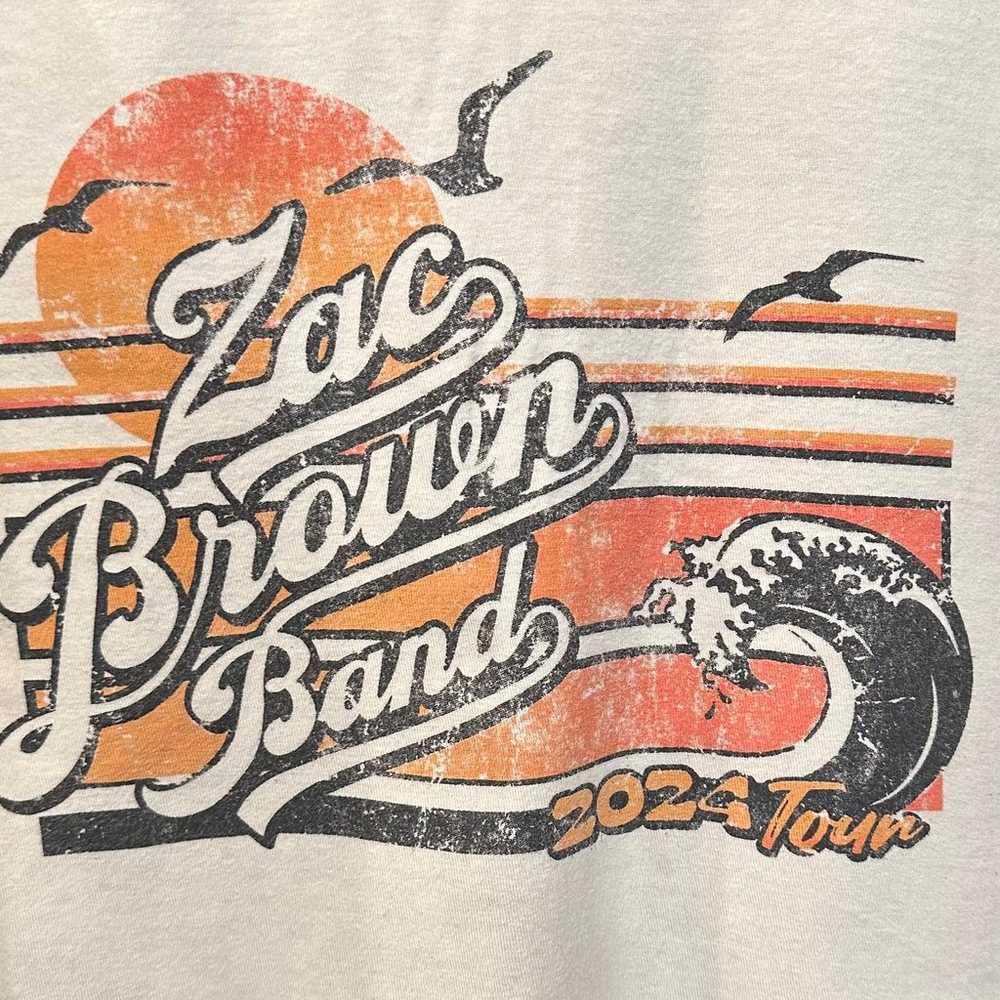 The ZAC BROWN BAND tshirt Upcycled flannel XXL - image 2