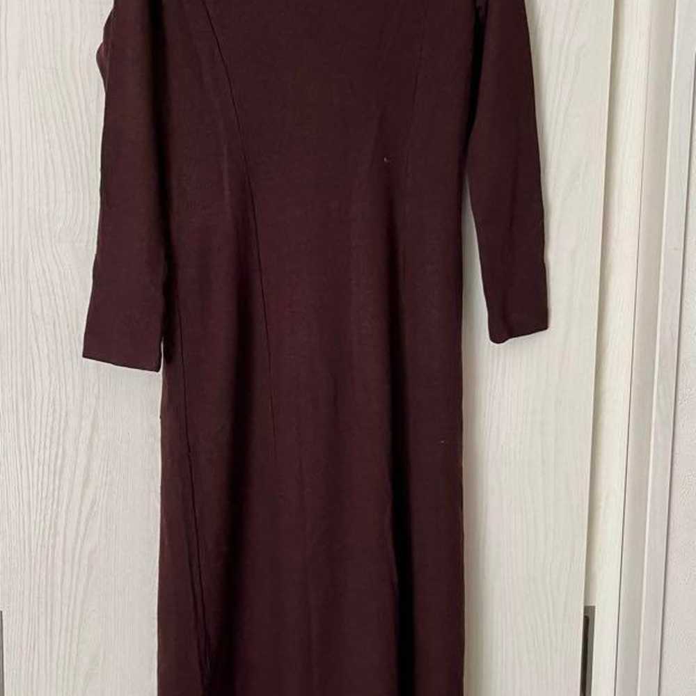 One piece long sleeve wool dress for women. - image 2